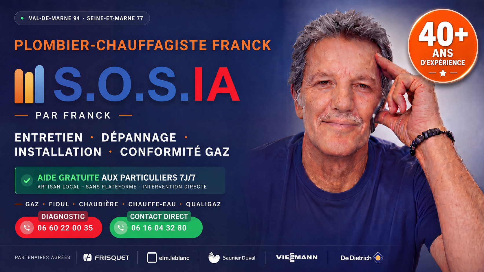 Flyer S.O.S.IA chauffagiste Franck 94-77